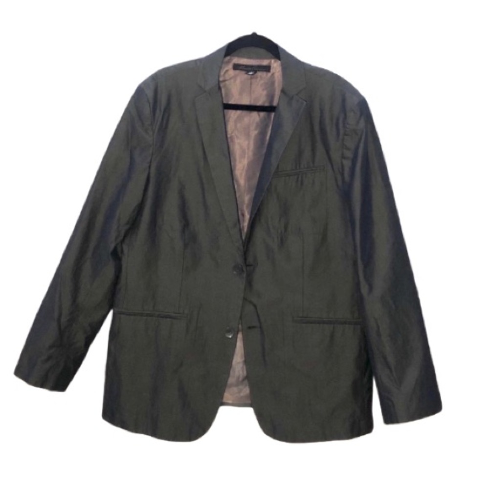 Kenneth Cole Men Black Blazer Black Cotton